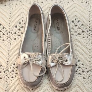 Sperry Women's Silver Boat Shoes